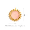 Joyería Transfronteriza Collar Sencillo Colgante Accesorios para Mujer Sol Cara Sonriente Cadena de Suéter Colgante Acero Inoxidable Joyería Versátil