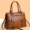 Bolso para Mujer 2025 Nueva Moda Gama Alta Retro Europeo y Americano Casual Bolso de Hombro Cruzado Bolso Sencillo de Gran Capacidad para Mamá