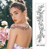 Amazon Transfronteiriço Novo Produto Adesivos de Tatuagem de Braço de Flor Clavícula Peito Sexy Preto e Branco Flor Selvagem Adesivos de Tatuagem à Prova d'água