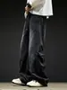Jeans Rectos de Peso Pesado para Hombre, Pantalones Casuales Tipo Papá Lavado Vintage de Primavera, Pantalones Cargo Anchos Sueltos de la Alta Calle Americana