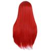 Peluca europea y americana para mujer, cabello rojo largo y lacio, peluca nueva, fabricantes de intranet de rosa, set de peluca de cabello largo