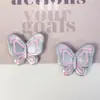 Venta caliente lindos accesorios de gato plateado con lazo accesorios para el cabello zapatos con agujeros pinza para el pelo material DIY al por mayor