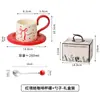 Selección TransfronterizaJuego de Taza y Platillo de Cerámica para Café, Taza para Beber Té de la Tarde, Taza de Alto Valor, Taza de Lujo Ligero
