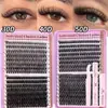 Set de Pestañas Postizas Mixtas 640 Piezas 30D+40D+50D 10-16mm Pestañas Postizas Segmentadas Transfronterizas Europeas y Americanas Gruesas y Densas
