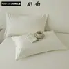 Funda de almohada 100% algodón, funda de almohada de algodón para un solo uso, tamaño ampliado, algodón de sarga de alta densidad, color liso, funda de almohada de algodón para estudiantes
