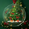 Venta Directa Transfronteriza Navidad Pura Redonda Acrílico Navidad Multielemento Colgante Decoración de Árbol de Navidad de Comercio Exterior Colgante