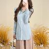 Camisa Hecha a Mano con Pliegues de Calidad de Boutique para Mujer, Top de Manga Larga, Nuevo Estilo Primavera y Otoño, Camisa Chaqueta Camiseta de Lujo de Gama Alta