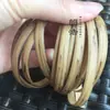 Ronda cuero sintético mimbre PE tiras de mimbre tejido a mano maceta DIY plano mimbre plástico tejido silla de exterior para ocio botella de aceite