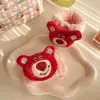 Pulseira de Rosto de Desenho Animado Fofa para Lavar o Rosto Feminina Outono e Inverno Pelúcia Impermeável Punho à Prova de Umidade Artefato Crianças Faixa de Cabelo para Lavar o Cabelo Acessórios de Cabelo