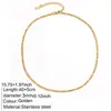 Europa y Estados Unidos nuevo collar de acero de titanio muy delgado que no se decolora para mujer cadena retorcida de 18K cadena de labios cadena de clavícula en forma de O joyería al por mayor
