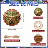 12 Copos de Nieve de Madera para Árbol de Navidad, Estrellas, Patrones Vintage con Forma de Estrella de Navidad, Suministros para Fiestas Navideñas, Decoraciones, Adornos Colgantes