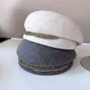 Boina japonesa ca4 lã australiana infantil outono e inverno quente chapéu de pintor elegante strass chapéu de aeromoça