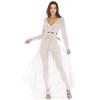 Vestido corto de malla con purpurina, largo y sexy, estilo europeo y americano, para discoteca, con explosiones de Amazon, para mujer de Independent Station