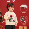 Sudadera navideña para niño, forrada de polar, ropa infantil engrosada, ropa de invierno para bebé, top cálido de otoño e invierno para niña para el Año Nuevo