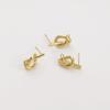 Conservación del Color Bolsa de Oro de 14K Conservación del Color Aretes de Nudo Retorcido con Aguja de Plata Accesorios para Aretes Metálicos Avanzados Hechos a Mano para DIY