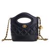 Bolso de Cadena Acolchado con Bola Dorada de Nicho para Mujer 2025 Nuevo Bolso Bandolera Tipo Cubo Bolso Pequeño Fragante Bolso Cruzado Bolso de Papas Fritas para Mujer