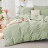 Juego de edredón seersucker de 3 piezas ropa de cama para las cuatro estaciones con funda de edredón y funda de almohada juego de edredón doble