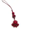 Cadena para Teléfono Móvil Lanyard de Garra de Gatito de Ágata Roja Natural Cinnabar Tejido a Mano Llavero Lindo Colgante Venta Caliente Al por Mayor
