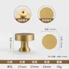Nuevo Tirador de Puerta de Gabinete Bronce Dorado Lujo Ligero Armario Tirador de Cobre Puro Negro Simple Gabinete Tirador Completamente de Cobre