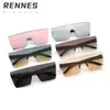 Gafas de Sol de Una Pieza con Montura Cuadrada Grande para Lluvia y Sol, Estilo Hip-Hop Callejero, Espejadas, Personalizadas para Hombres y Mujeres