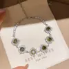 Pulseira Geométrica Colorida de Zircônia Estilo Dopamina High-End Versátil para o Dia a Dia Design de Nicho Joia de Pulso para Mulheres