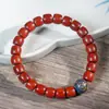 Cuentas de Palisandro Africano de Corte Recto para Manualidades Cuentas Grandes de Laca Pulsera de Círculo Único Wenwan Rosario de Madera Adornos para la Mano Pulsera de Pareja