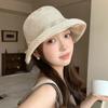 Fábrica de Chapéu Bucket de Poliéster Em Estoque Chapéu de Pescador Xadrez Estilo Japonês para Mulheres Primavera e Verão Proteção Solar Coreana Chapéu de Sol Chapéu Bucket Atacado Dropshipping