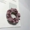Corda de cabelo de tecido transfronteiriça feminina renda elástico cor sólida renda plissada corda de cabelo anel de cabelo versátil para adultos e crianças