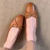 Zapatos Planos de Ballet para Mujer Chuyuji Estilo Retro Francés Rojo con Nuevo Lazos y Punta Cuadrada