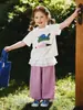 Roupas Infantis Amila 2026 Coleção de Verão Nova Calças Leves Respiráveis Anti-Mosquito de Cor Sólida para Crianças Calças Jogger para Meninos e Meninas