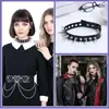Collar Gargantilla Punk Rock de Cuero Exagerado Transfronterizo Europeo y Americano Accesorios de Collar Gargantilla con Pinchos para Pareja No Convencional