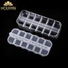 Arte de Unhas Dessel Joias Caixa de Diamante Pad de Armazenamento Tampa Elevatória Espessada 12 Pads Fileira Dupla Abertura Única Tira Longa Material de Filme Plástico