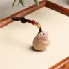 Doce Llaveros del Zodiaco con Tallados en Madera para Llaves del Coche: Rata, Buey, Tigre, Conejo, Dragón, Serpiente, Caballo, Oveja, Mono, Gallo, Perro, Conejo