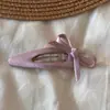 Pasador de Pelo Rosa Dulce Estilo Coreano, Pinza Lateral Sencilla de Tela, Pinza Bb Pequeña, Accesorio para el Cabello de Alta Gama