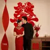 2026 Novos Adesivos de Felicidade Dupla Extra-Grandes para Casamentos, Especiais para Decoração de Parede de Fundo do Quarto de Casamento, Adesivos de Parede de Felicidade Dupla para Arranjos de Casamento