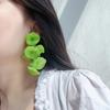 Pendientes de malla estilo Mori, estilo vacacional grandioso, pendientes de pétalos, pendientes de vitalidad fresca, joyería para orejas llamativa para mujer