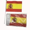Bandera Española de Agitar a Mano No. 8 14*21cm Abanico Bandera Ondulante a Mano Doble Cara Poliéster Transfronterizo Copa del Mundo Bandera Pequeña de 32 Equipos