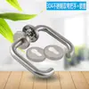 Manija de puerta ignífuga de acero inoxidable 304 para interiores, cerradura universal con paso de fuego, cerradura dividida, manija de doble curva.