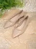 Zapatos Planos de Boca Baja para Mujer, Estilo Francés, Inspirados en Chanel, Nuevo Modelo Primavera y Otoño 2026, Punta Aguda, Mocasines de Trabajo de Cuero Suave Dorado