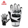 Ruedas Nunca Paran Guantes de Motocicleta Equipo de Viaje para Motocicleta Protección Anti-Caída y Resistente al Desgaste de Fibra de Carbono Guantes de Montura para las Cuatro Estaciones