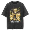 Tallas Europeas Transfronterizas Naruto Hip Hop Oversize Lavado Anime Camisetas m