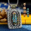 Colgante de Collar para Hombre y Mujer Yuhong Wanfo Chaozong Transportador Cuenta de Nueve Ojos Taotie Personalidad Tendencia Nacional Salida de Fábrica