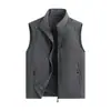 Chaleco de Múltiples Bolsillos para Hombre para Exteriores, Malla Fina Transpirable Primavera/Verano, Chaleco de Cuello Alto para Pesca, Fotografía, Ropa de Trabajo