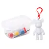 Chaveiro de Urso Violento Fluido DIY de Celebridade da Internet Urso Fluido com Grafite Manual Brinquedos Educacionais Pintados de Vinil