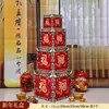 Año del Caballo Decoraciones de Festival de Primavera Caja de Regalo Compras de Año Nuevo Exhibición en Ventana de Centro Comercial Arreglo de Atmósfera Conjunto de Adornos Caja de Regalo Exhibición de Petardos