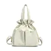 Mochila com Cordão de Design Nicho Estilo Japonês para Mulheres, Bolsa Casual de Viagem, Mochila Funcional para Exterior, Necessaire de Viagem