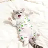 Pijama de verão anti-queda para gatos, roupas caseiras anti-lambedura, conjunto leve e respirável de quatro patas com gradiente para British Shorthair, roupas para filhotes de estimação