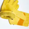Guantes de Soldar de Piel de Vaca Resistentes al Calor Guantes de Soldar para Soldador de Obra Guantes de Protección Laboral Extendidos Resistentes al Desgaste Anti-Quemaduras