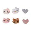 Broche de Peluche de Dibujos Animados Muñeca de Gato Linda Accesorios para Muñecas Colgante de Bolsita Corazón de Durazno Pines DIY Accesorios Accesorios