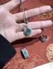 Collar de lujo de nicho con turmalina de Paraiba, popular en 2024, para mujer.